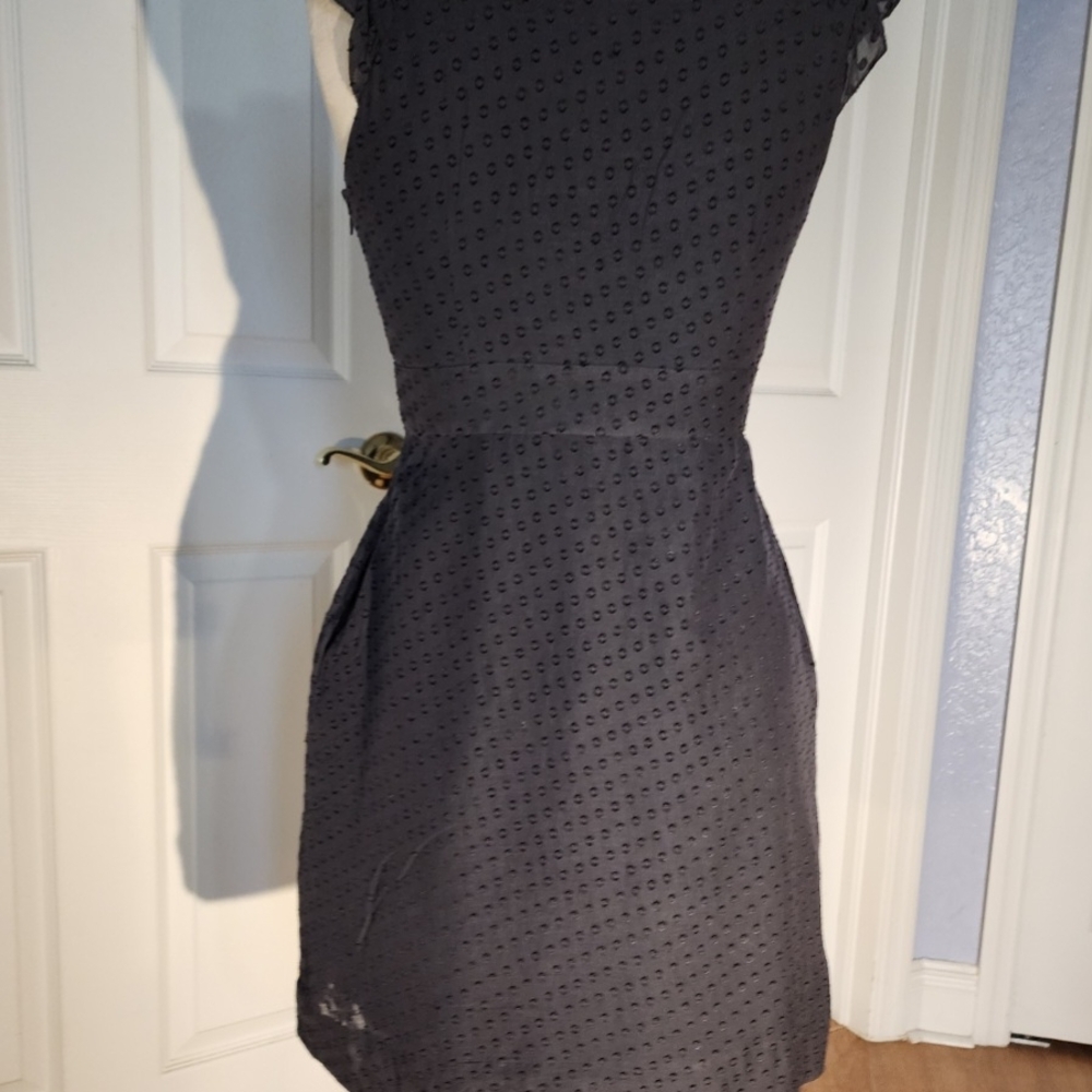 Moulinette Soeurs Black Pleated Fit and Flare Midi Dress - Picture 3 of 10